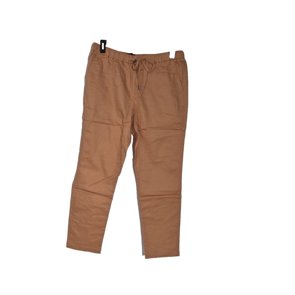 Wildfang Pants Womens 2X Pecan Essential Drawstring Elastic Waist - Picture 2 of 9